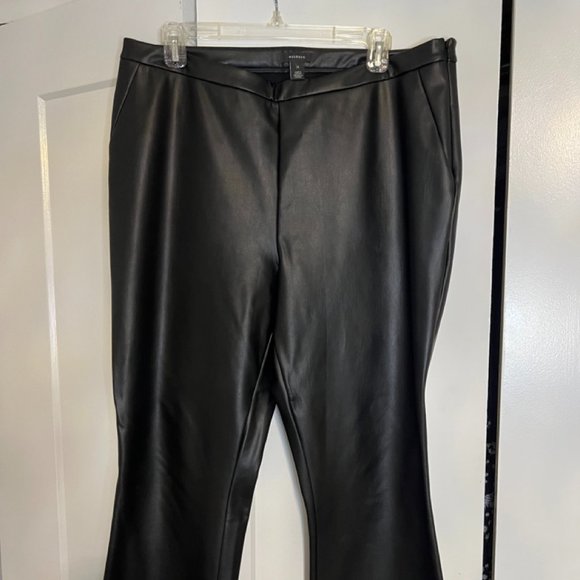 Like New Halogen Faux Leather High Waist Pants Sz 14 - Picture 1 of 5